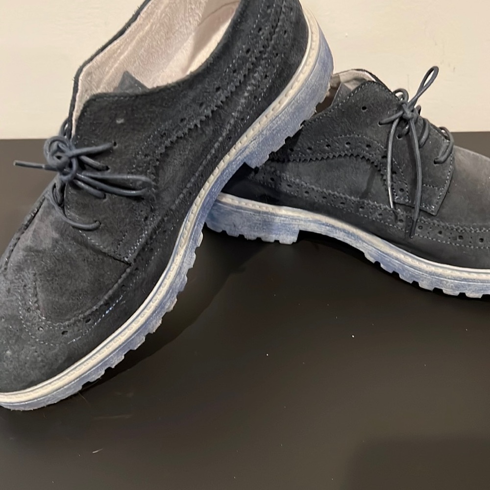 Mens Italian made navy ultra side loafers